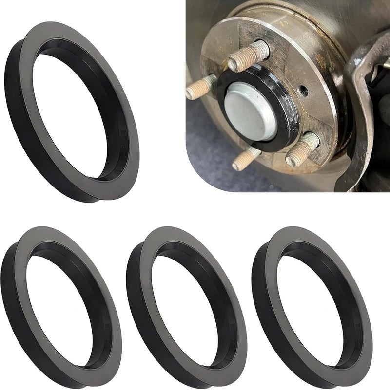 Bawkars 4 PCS Wheel Hub Centric Rings, 73.1mm-60.1mm Plastic Reducer Hubcentric Rings, Fill Gaps Eliminate Vibration, Universal Wheel Modification Accessories for Cars Trucks (Black)​ - Image 1